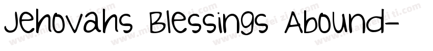 Jehovahs Blessings Abound字体转换